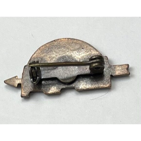 VTG Bronzetone CAA Camp Archery Association Silverbow Archer Award Pin PINBACK - Picture 3 of 3